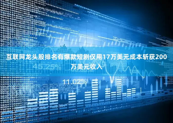 互联网龙头股排名有爆款短剧仅用17万美元成本斩获200万美元收入